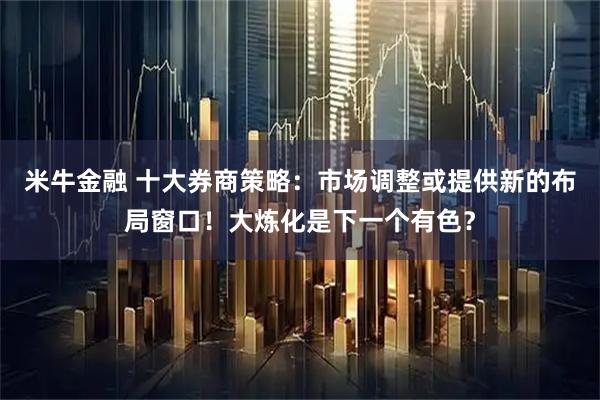 米牛金融 十大券商策略：市场调整或提供新的布局窗口！大炼化是下一个有色？